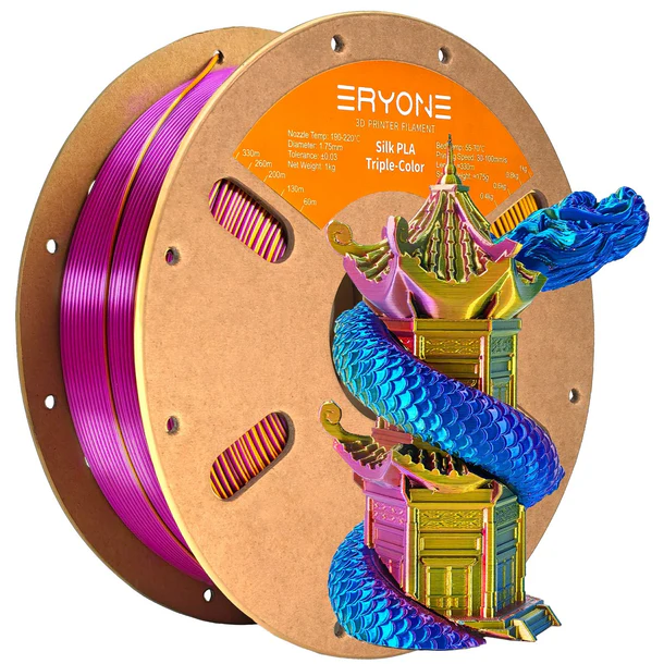 silk triple gold & blue & purple